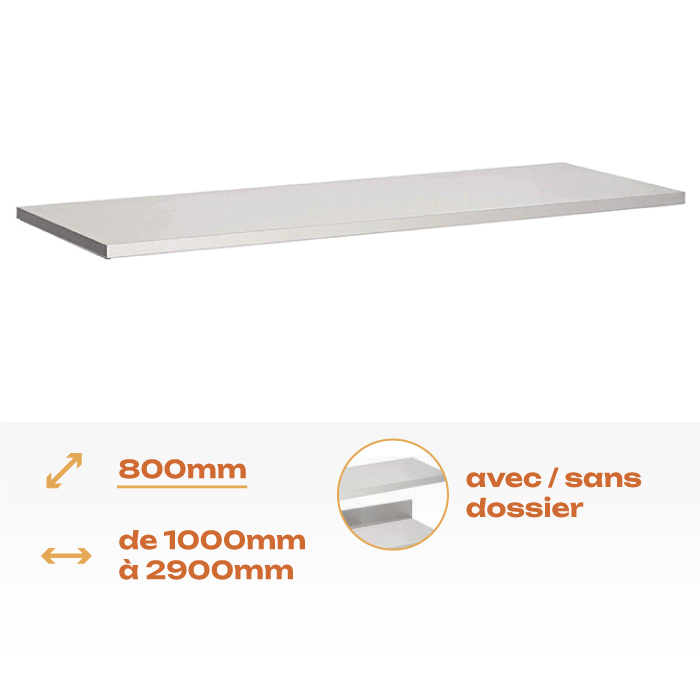 Plans de travail Aisi 304 – 800mm